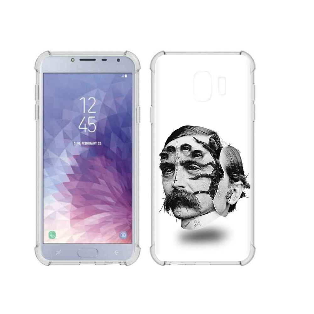 

Чехол MyPads Tocco для Samsung Galaxy J4 (2018) страшное лицо мужчины, Прозрачный, Tocco