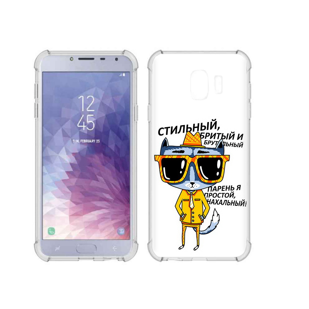 

Чехол MyPads Tocco для Samsung Galaxy J4 (2018) стильный кот, Прозрачный, Tocco