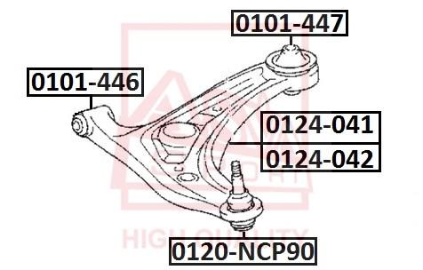 

ASVA опора шаровая нижняя 0120NCP90