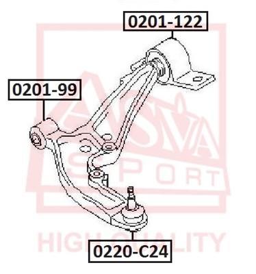 

ASVA опора шаровая нижнего рычага 0220C24