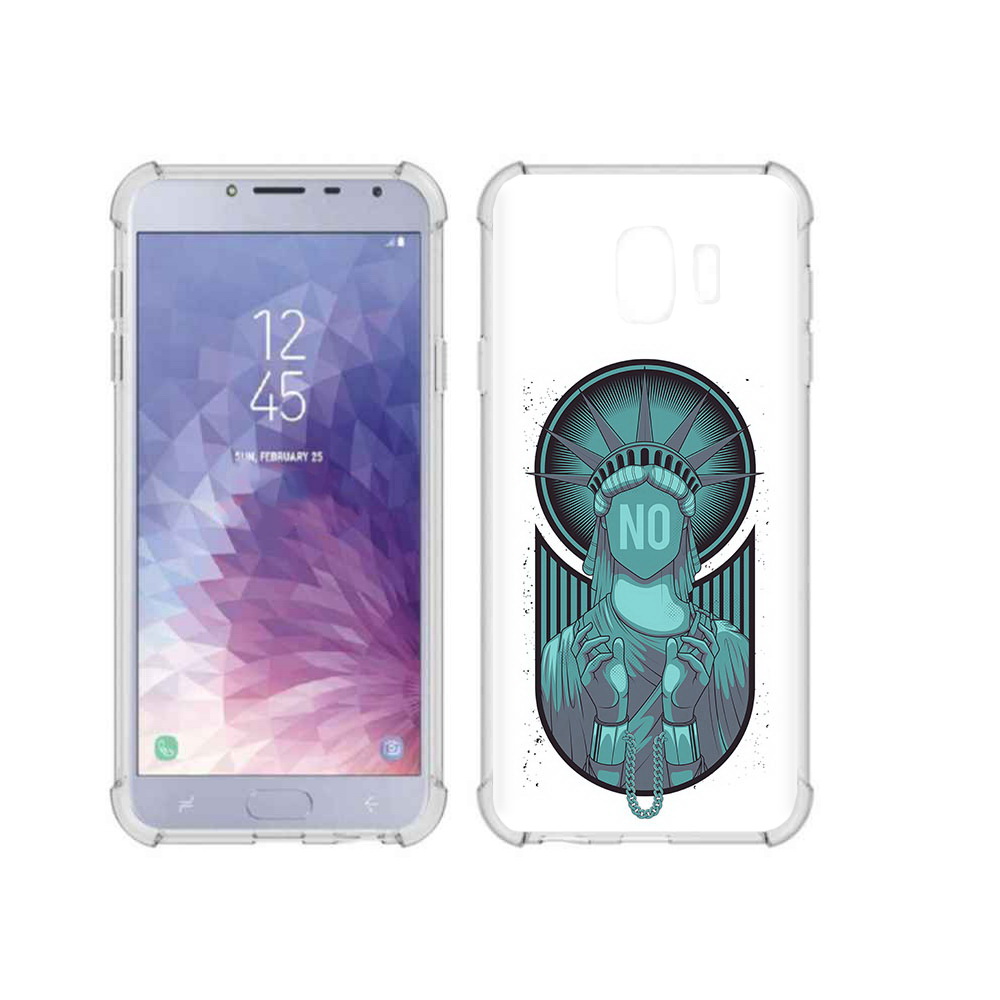 

Чехол MyPads Tocco для Samsung Galaxy J4 (2018) статуя свободы зеленый, Прозрачный, Tocco