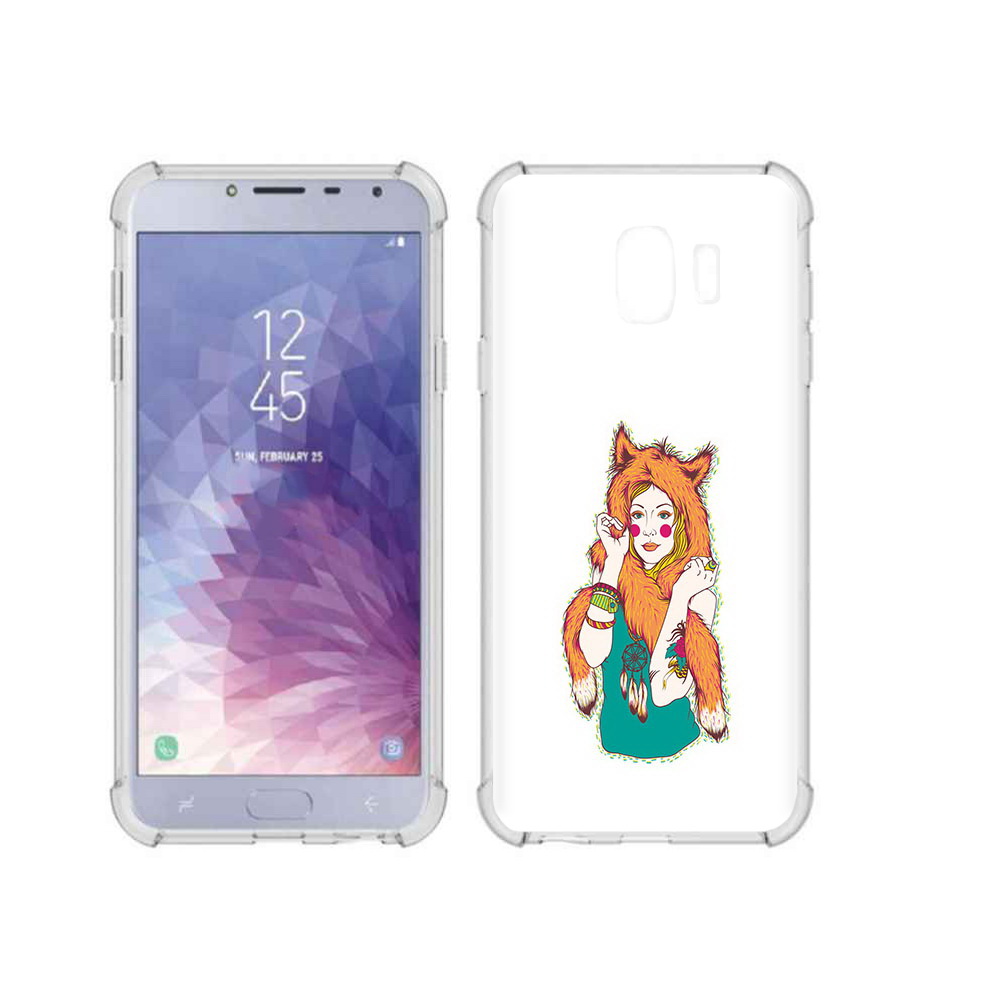 Чехол MyPads Tocco для Samsung Galaxy J4 (2018) Девушка лиса