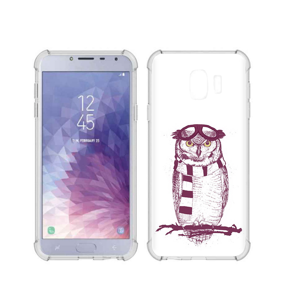 

Чехол MyPads Tocco для Samsung Galaxy J4 (2018) сова-летчик, Прозрачный, Tocco