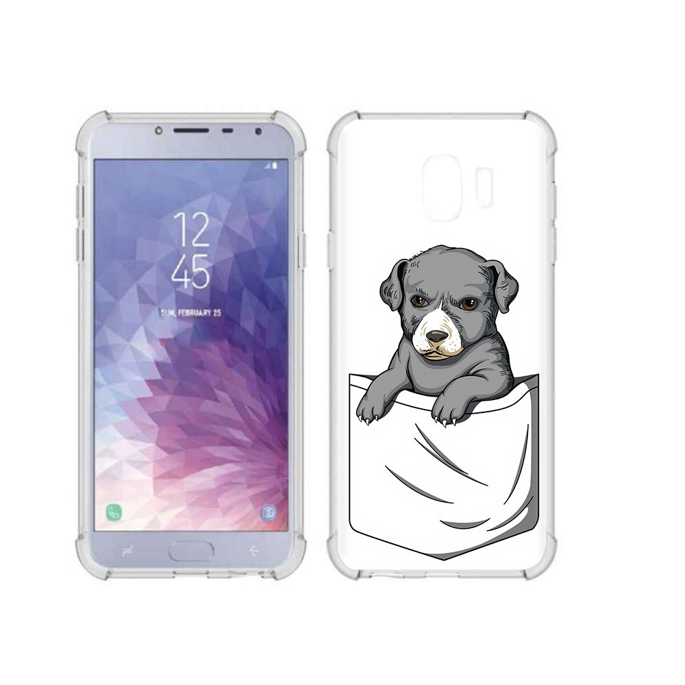 

Чехол MyPads Tocco для Samsung Galaxy J4 (2018) собачка в кармане, Прозрачный, Tocco