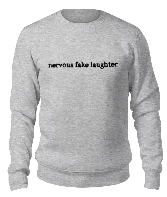 

Свитшот унисекс Printio Nervous fake laughter серый S, Nervous fake laughter