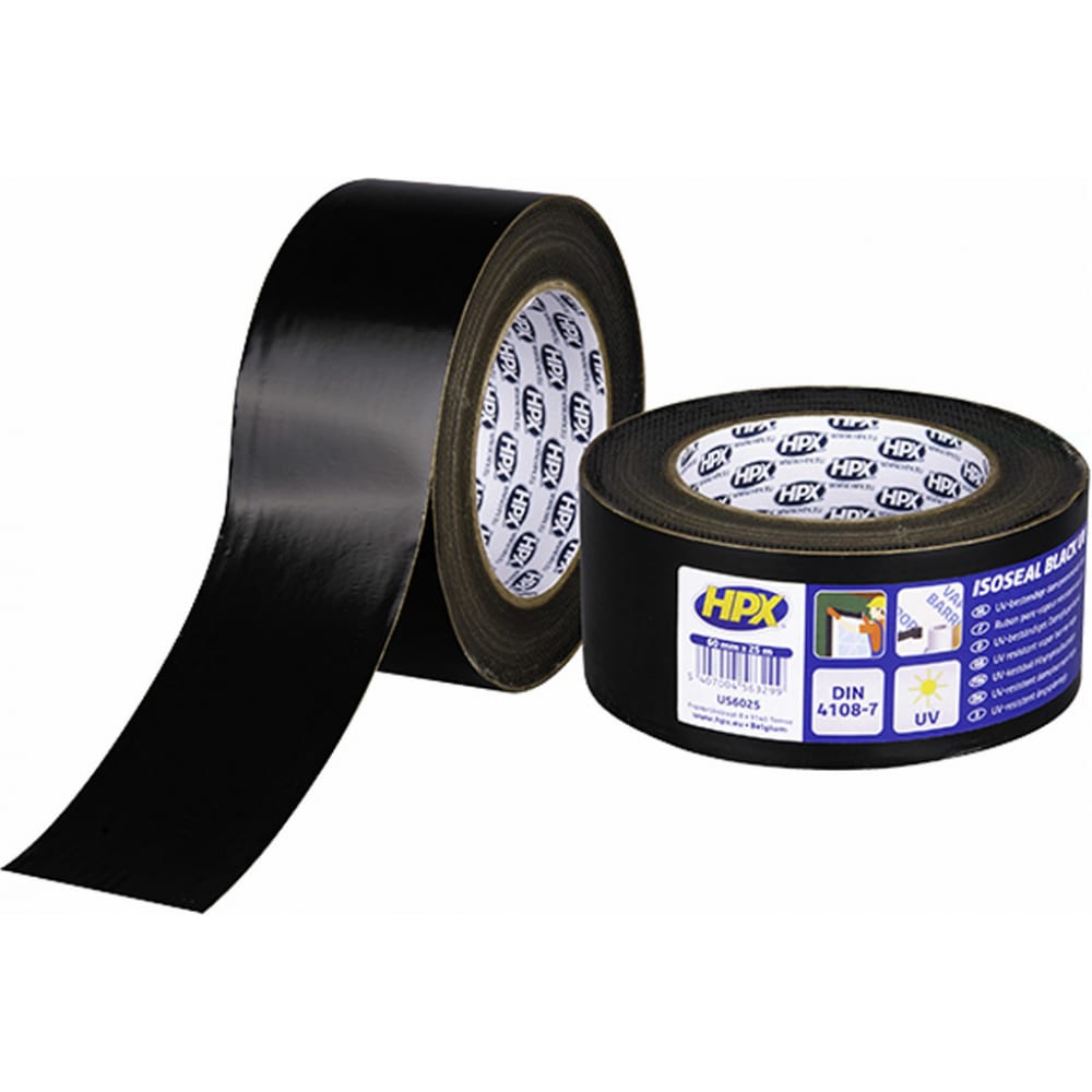 

Лента кровельная для примыканий и стыков HPX US6025 ISOSEAL BLACK UV черная 60 мм х 25 м 5