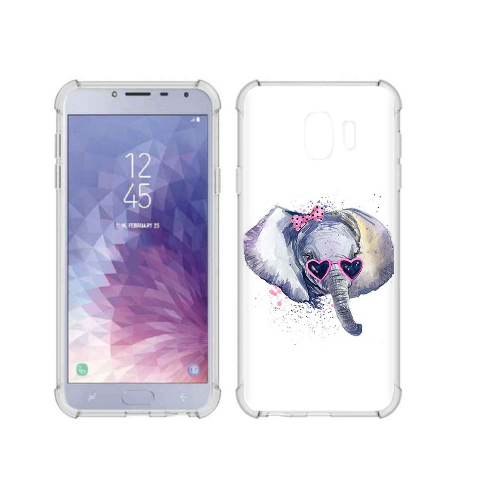 

Чехол MyPads Tocco для Samsung Galaxy J4 (2018) слоник в очках, Прозрачный, Tocco