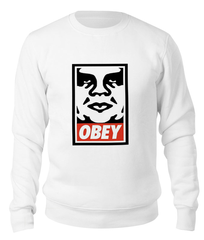 

Свитшот унисекс Printio Obey. белый S, Obey.