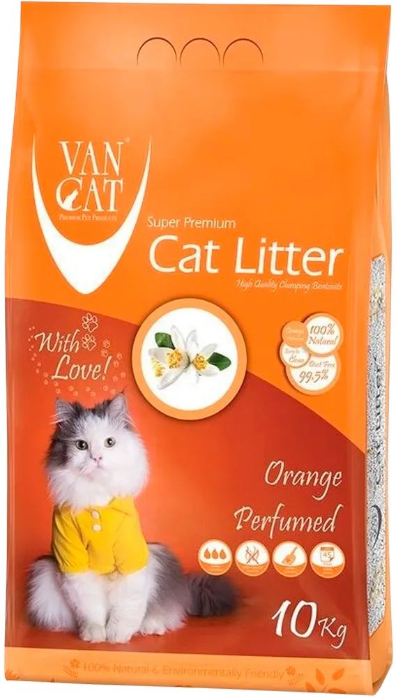 

Комкующийся наполнитель VAN CAT ORANGE бентонитовый, апельсин, 2 шт по 10 кг