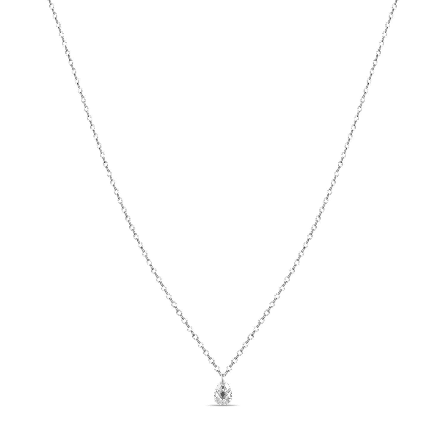 Колье из серебра 50 см MIUZ Diamonds (Московский ювелирный завод) N2036-PR-2726, фианит