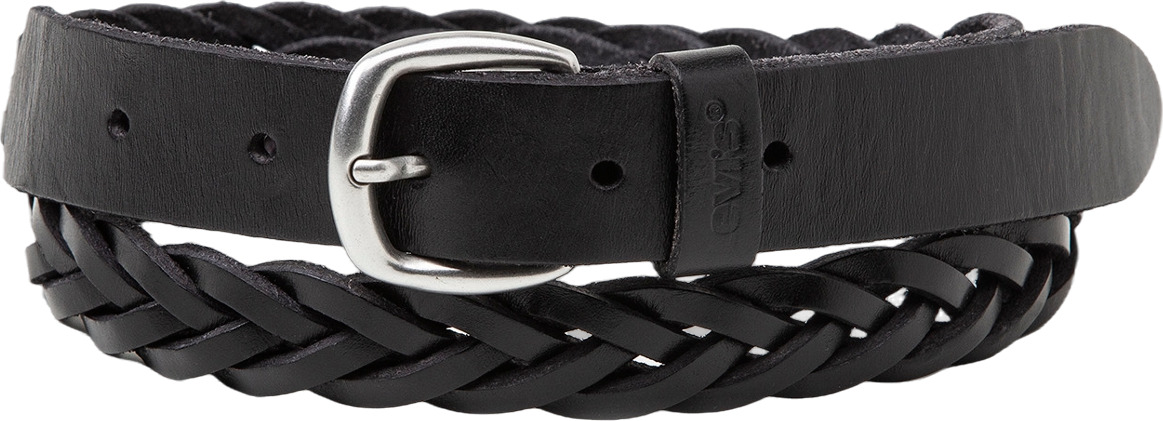Ремень женский Levi's Women Leather Braided Belt черный, 85 см