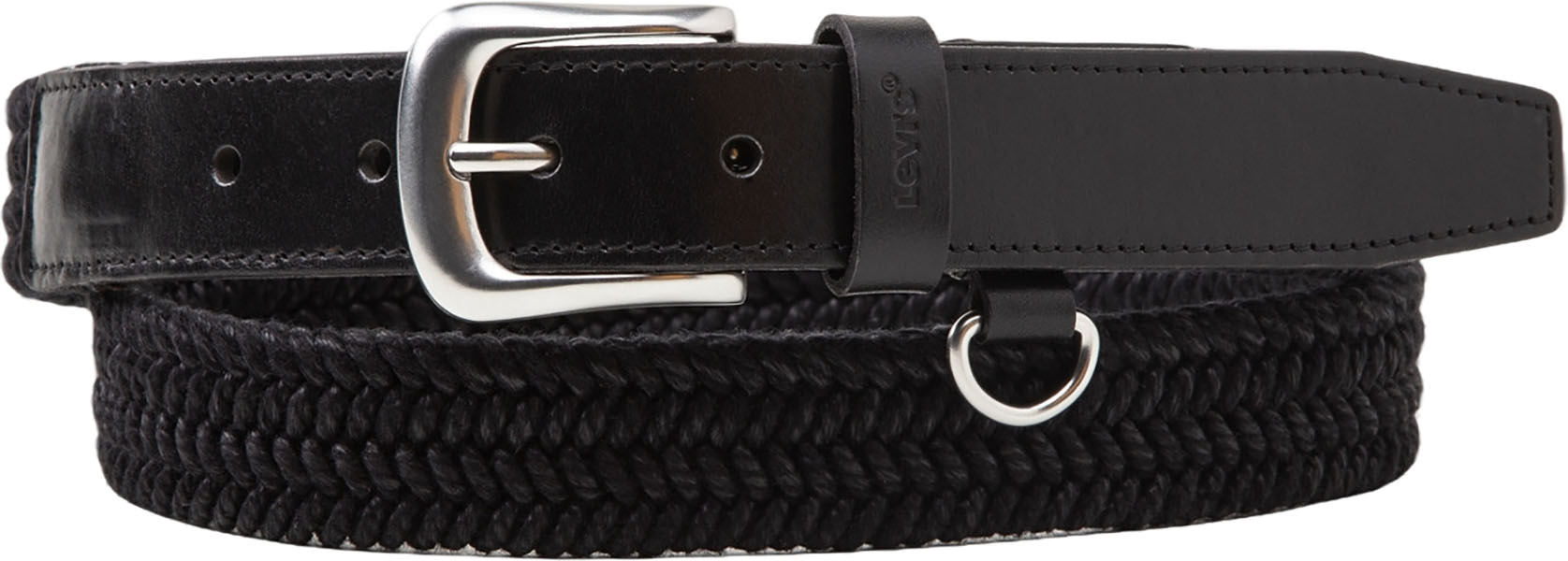 

Ремень женский Levi's Women Seasonal Rope Belt черный, 105 см, Women Seasonal Rope Belt