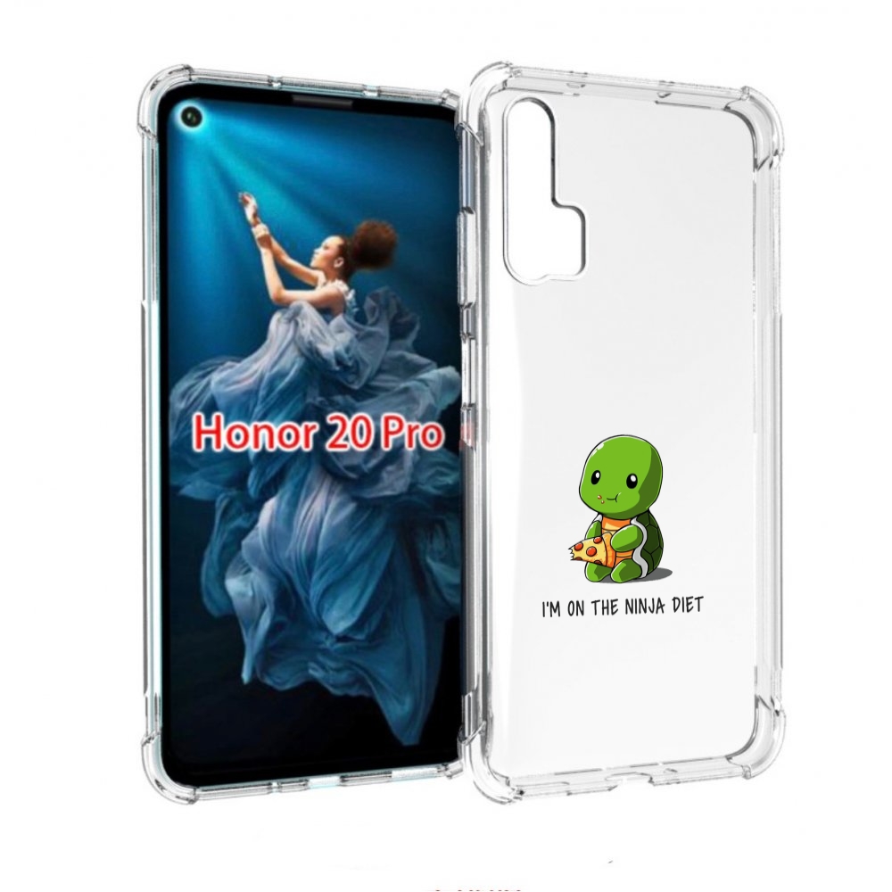 

Чехол бампер MyPads Ниндзя-диета для Honor 20 Pro противоударный, Прозрачный, Tocco