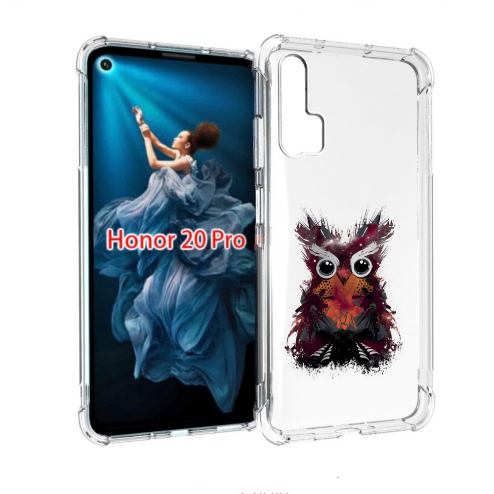

Чехол бампер MyPads Необычная сова для Honor 20 Pro противоударный, Прозрачный, Tocco