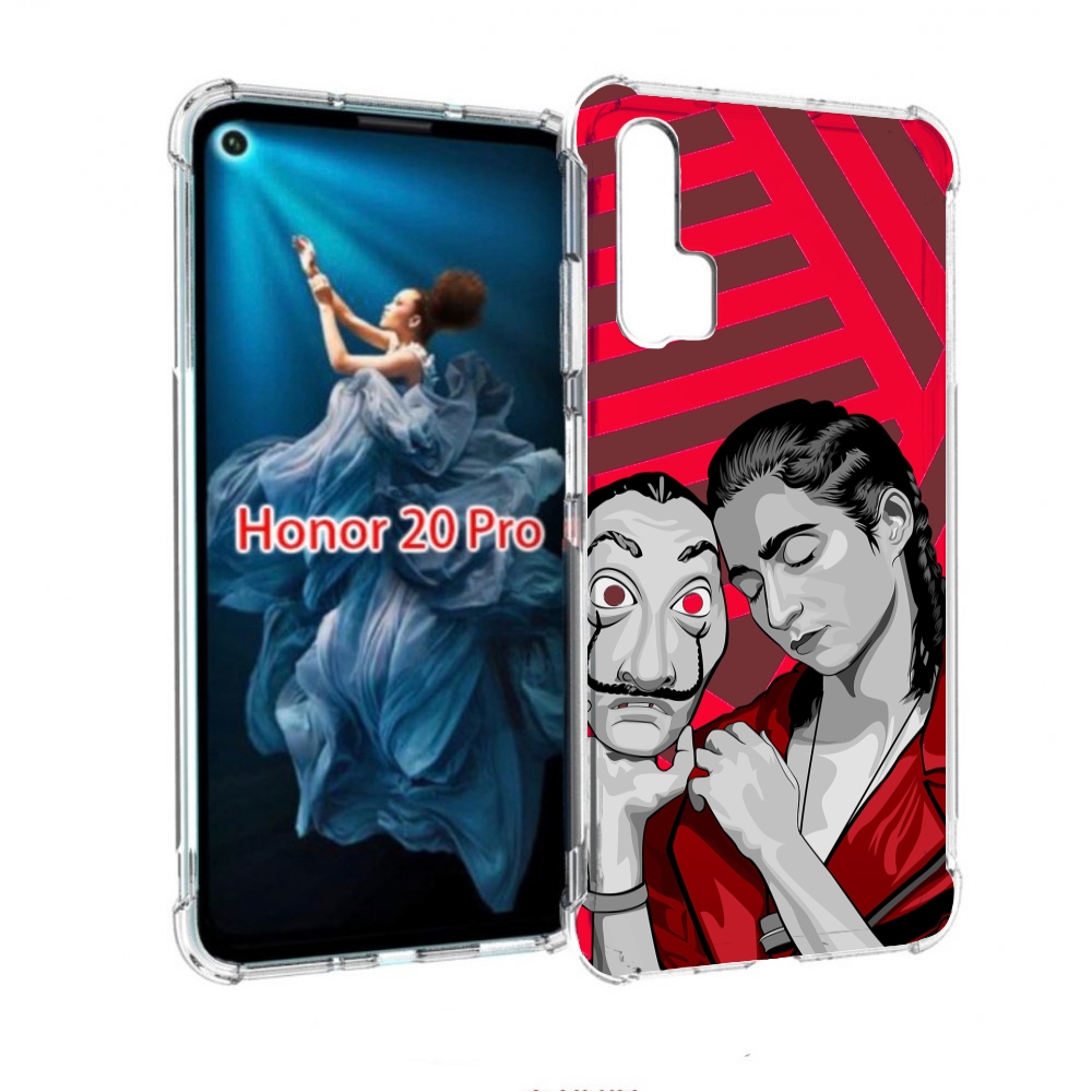 

Чехол бампер MyPads Найроби-бумажного-дома для Honor 20 Pro прот, Прозрачный, Tocco