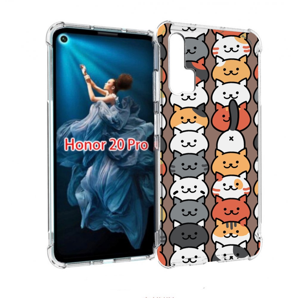 

Чехол бампер MyPads Найди-кота для Honor 20 Pro противоударный, Прозрачный, Tocco