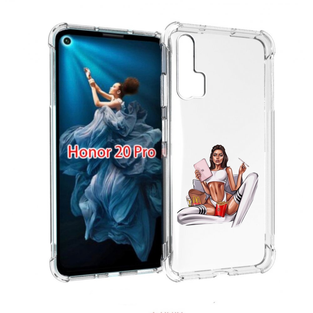 

Чехол бампер MyPads Модная-иллюстрация-девушки женский для Honor, Прозрачный, Tocco
