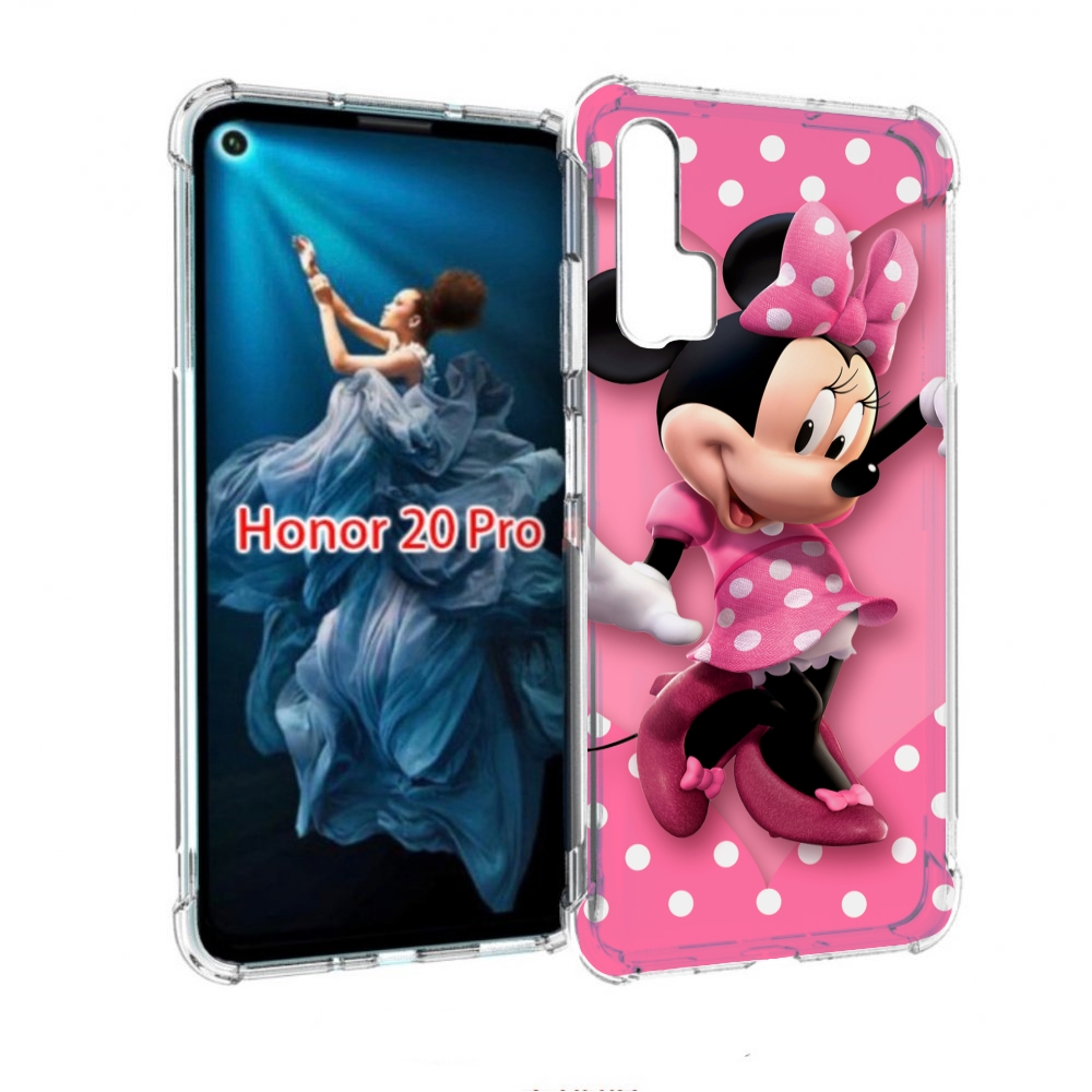 

Чехол бампер MyPads Минни-Маус-в-сердце женский для Honor 20 Pro, Прозрачный, Tocco