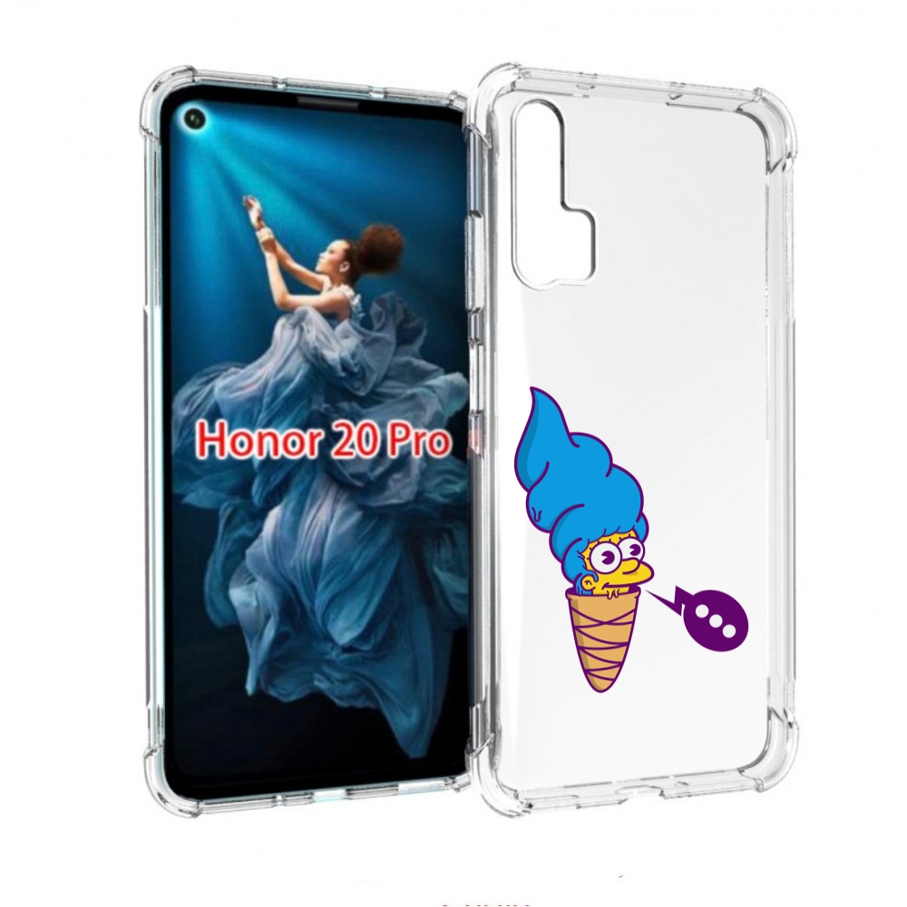 

Чехол бампер MyPads Мардж-рожок для Honor 20 Pro противоударный, Прозрачный, Tocco