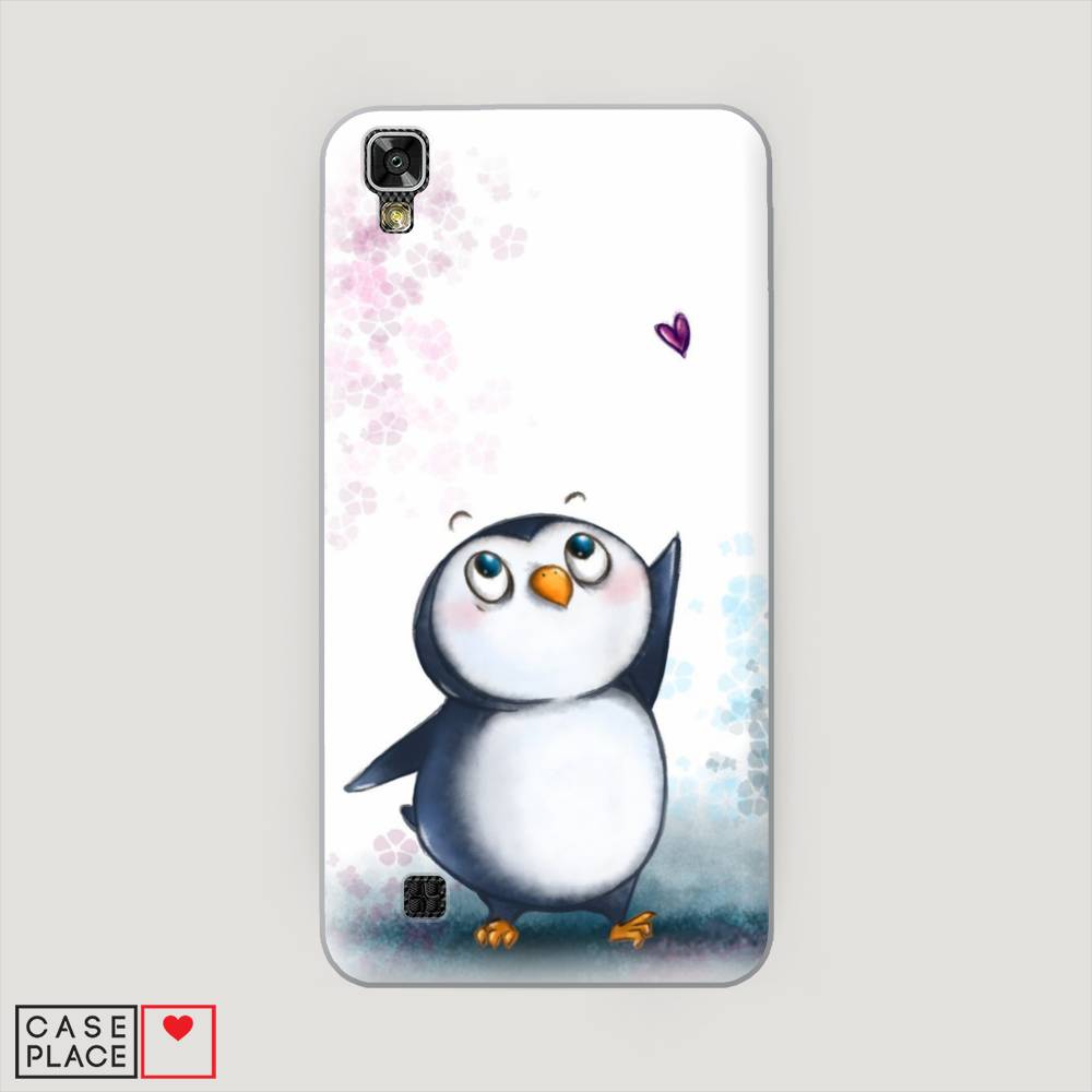 

Чехол Awog на LG X Power (K220DS) "Пингвин и сердечко", Белый, 82350-1