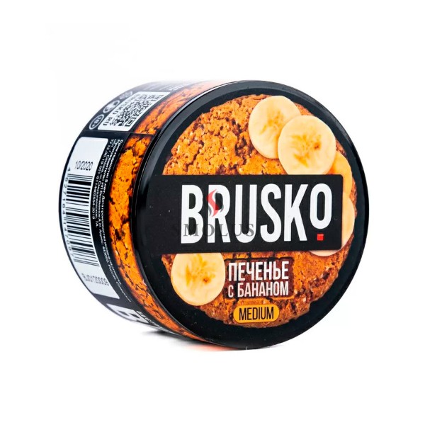 фото Бестабачная смесь brusko печенье с бананом, 50 г, medium