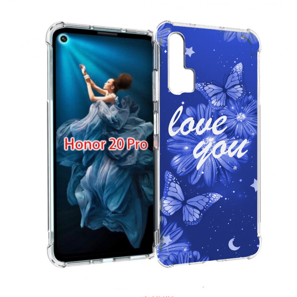 

Чехол бампер MyPads Люблю-тебя-с-бабочками для Honor 20 Pro прот, Прозрачный, Tocco