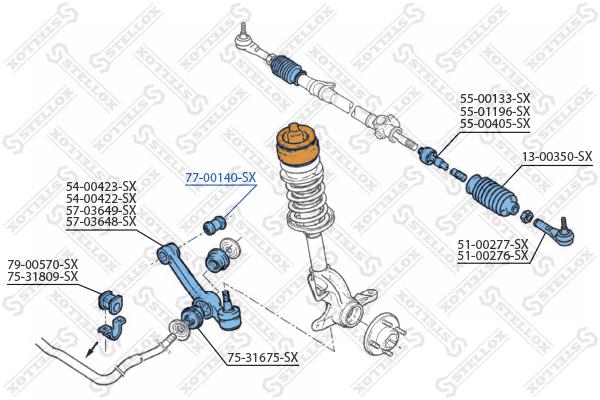 

Рычаг независимой подвески колеса STELLOX 77-00140-SX