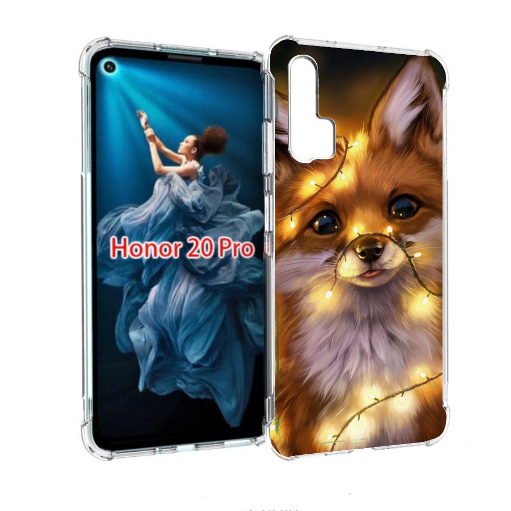 

Чехол бампер MyPads Лисенок-в-гирлянде для Honor 20 Pro противоу, Прозрачный, Tocco
