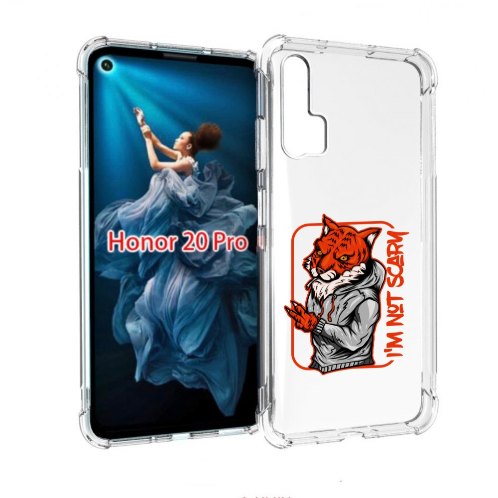 

Чехол бампер MyPads Лис для Honor 20 Pro противоударный, Прозрачный, Tocco