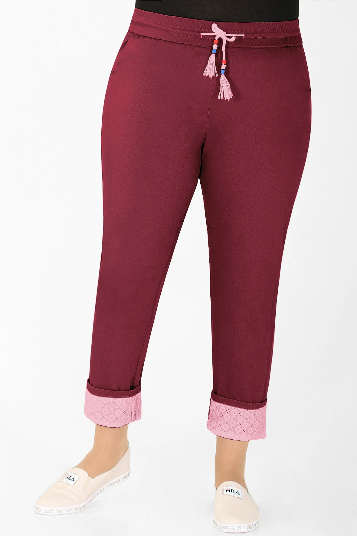 

Брюки женские AlmondShop 1В-53 6606 бордовые 60 RU, 1В-53 6606