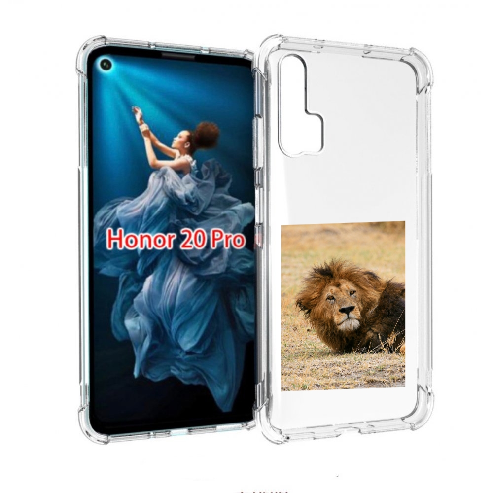 

Чехол бампер MyPads Лев-лежит мужской для Honor 20 Pro противоуд, Прозрачный, Tocco