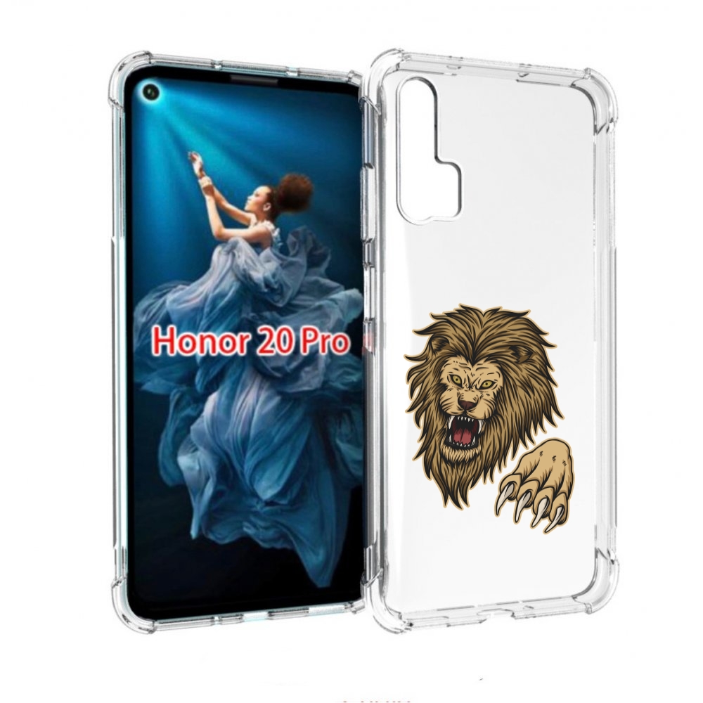

Чехол бампер MyPads Лев-завоеватель мужской для Honor 20 Pro про, Прозрачный, Tocco