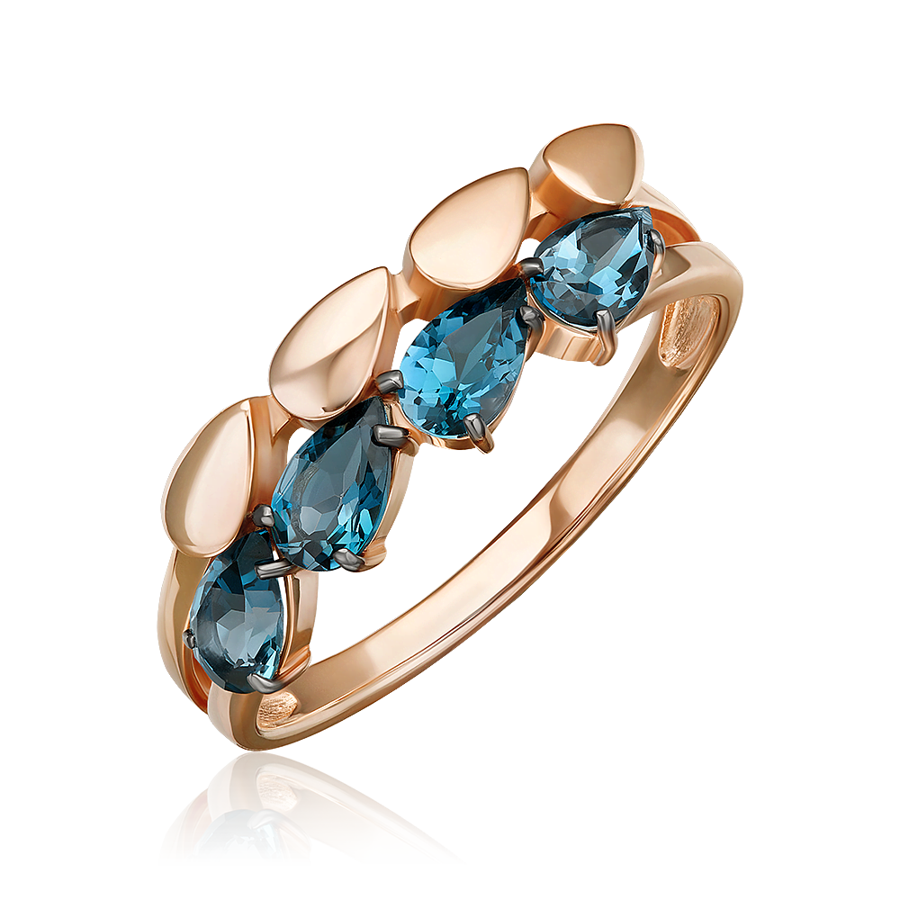 

Кольцо из золота р.17,5 PLATINA jewelry 01-5842-00-201-1110, топаз, 01-5842-00-201-1110