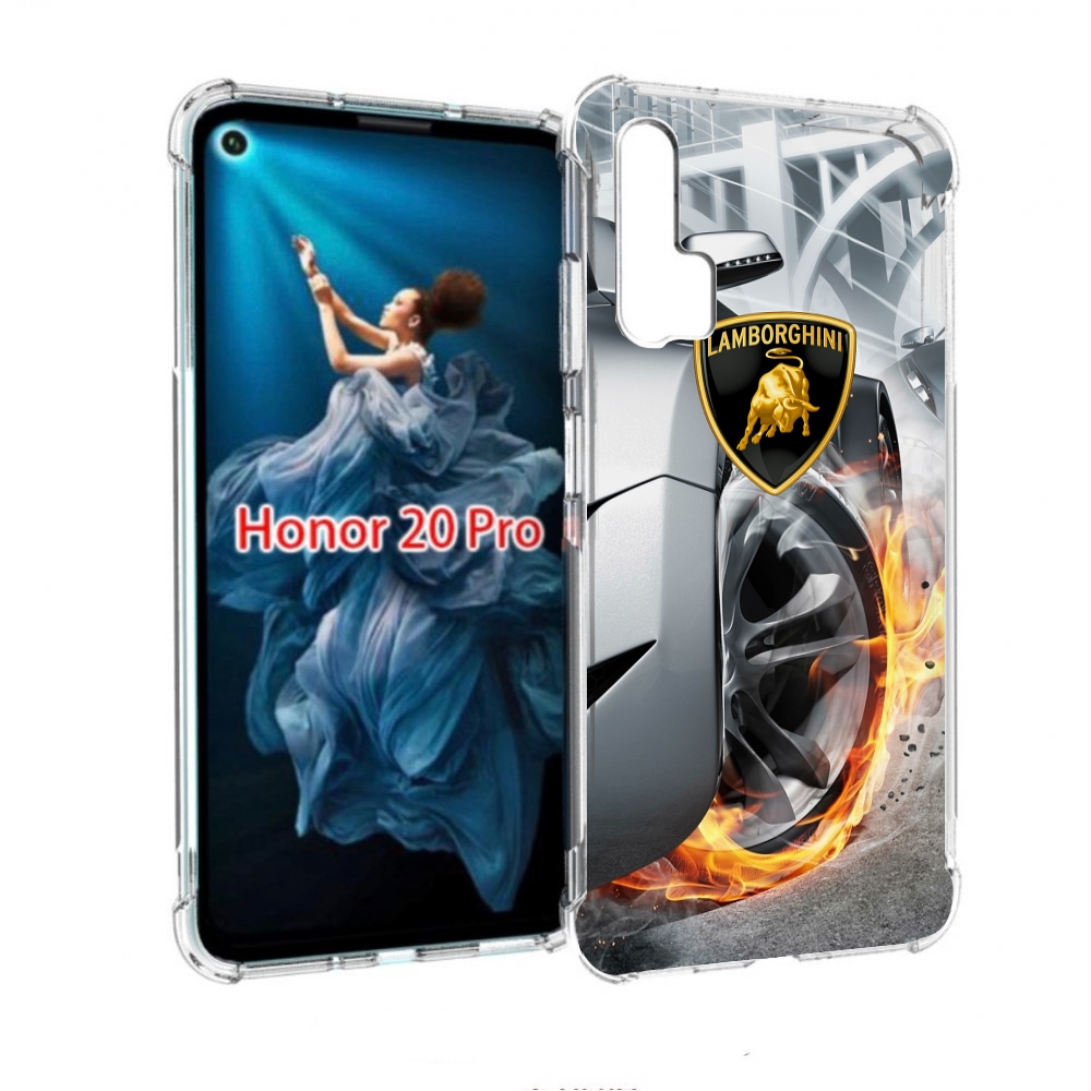 

Чехол бампер MyPads Ламборгини мужской для Honor 20 Pro противоу, Прозрачный, Tocco