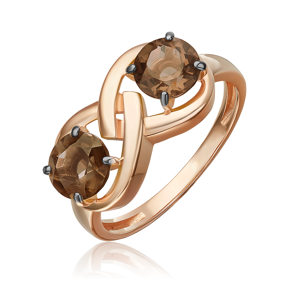 

Кольцо из золота р. 17,5 PLATINA jewelry 01-5840-00-202-1110, раухтопаз, 01-5840-00-202-1110