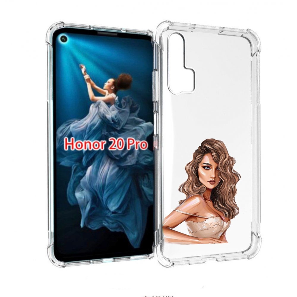 

Чехол бампер MyPads Кудрявая-девушка женский для Honor 20 Pro пр, Прозрачный, Tocco