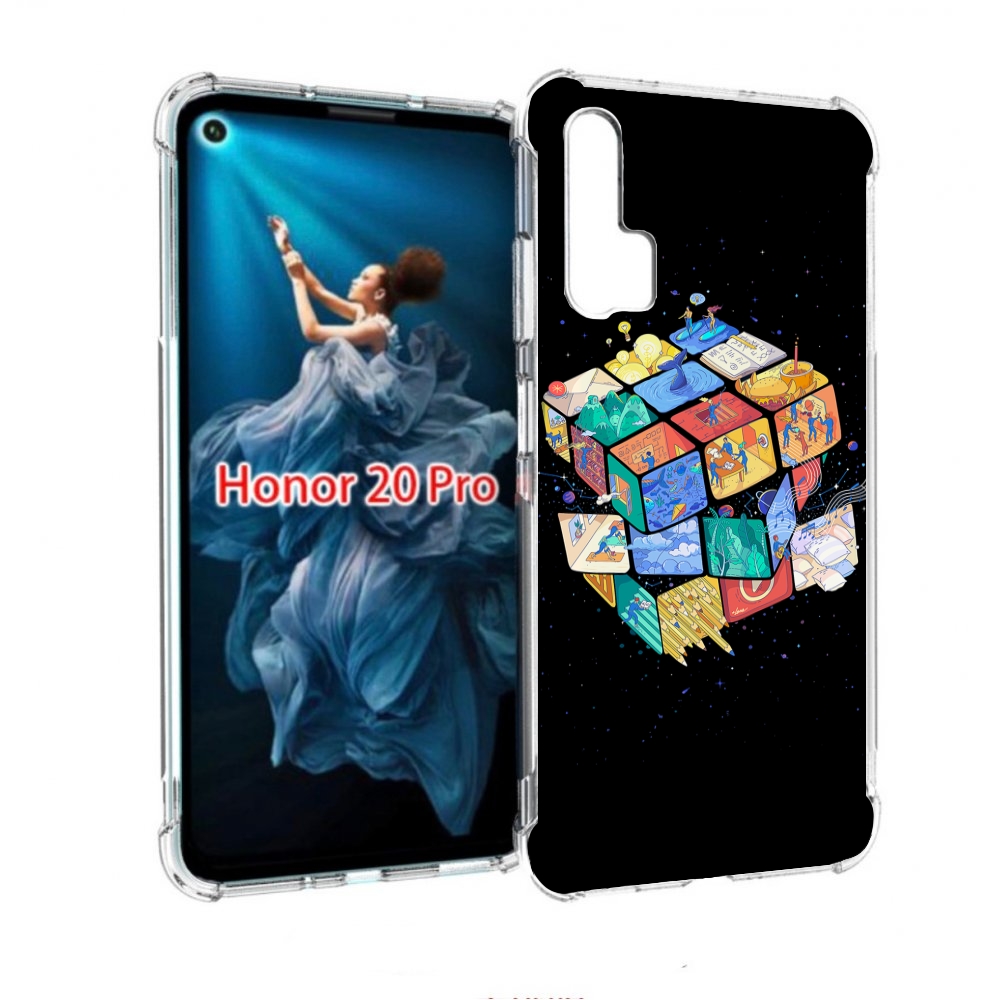 

Чехол бампер MyPads Кубик-Рубика для Honor 20 Pro противоударный, Прозрачный, Tocco