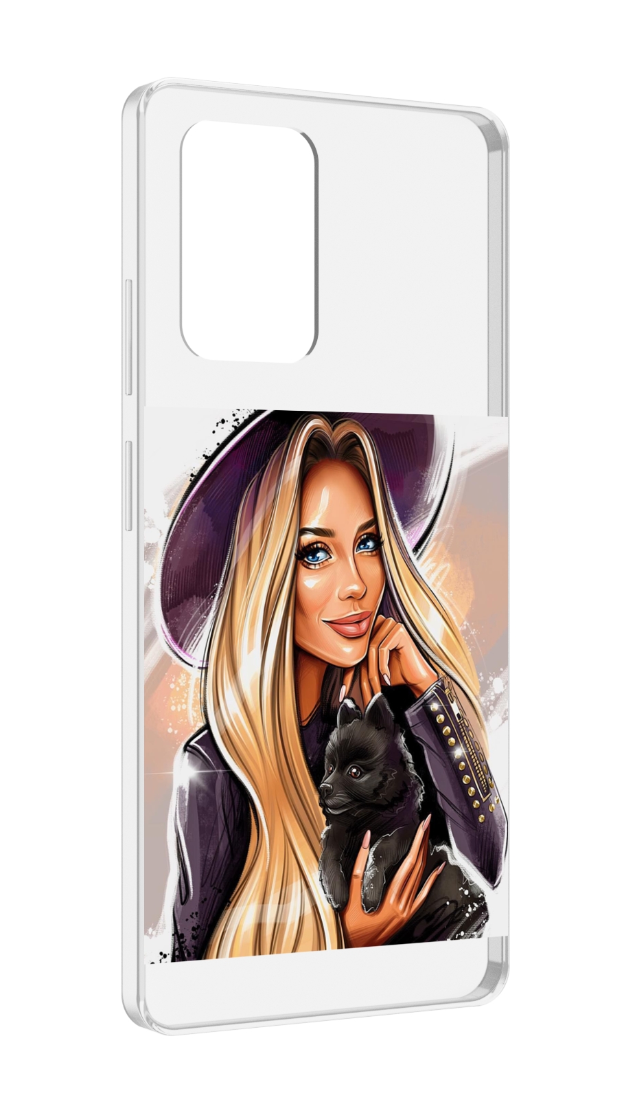 

Чехол MyPads девушка-с-черным-щенком женский для ZTE Blade V40 Pro, Tocco