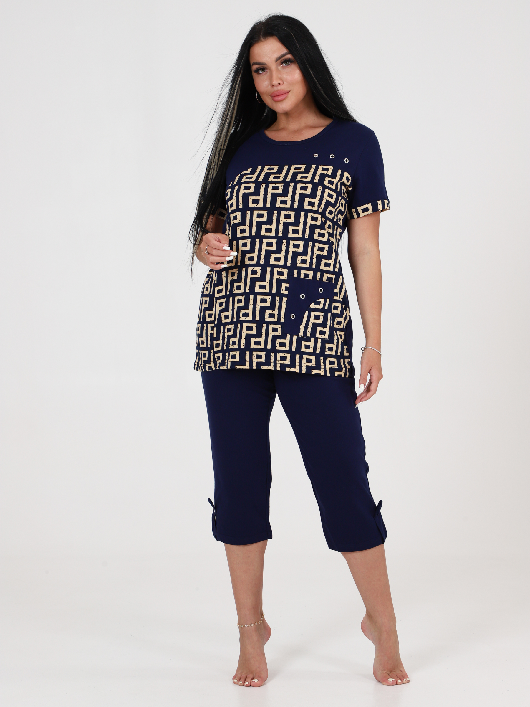 Комплект домашний женский Home Style 232 синий 50 RU 1417₽