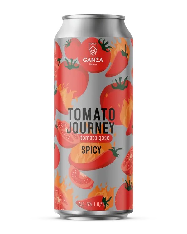 

Пивной напиток Ganza Tomato Journey Spicy Gose 0,5 л, Светлое, ТН-00003656