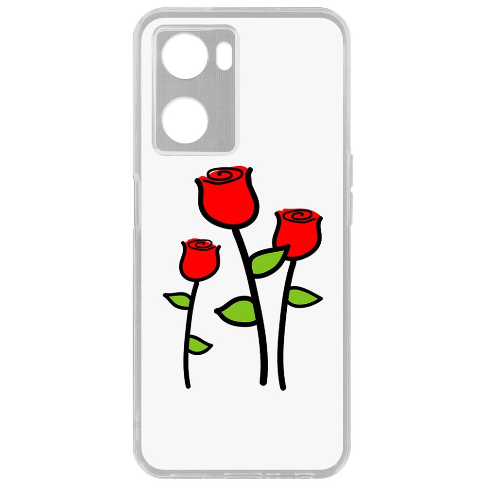

Чехол Розочки для Oppo A57s, Прозрачный