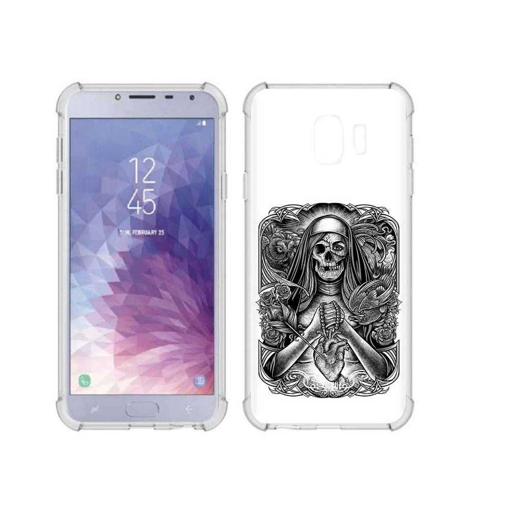 

Чехол MyPads Tocco для Samsung Galaxy J4 (2018) скелет с сердцем, Прозрачный, Tocco