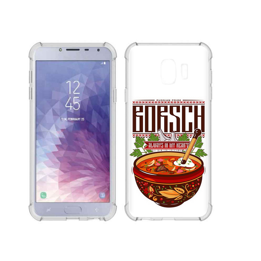 

Чехол MyPads Tocco для Samsung Galaxy J4 (2018) русский борщ, Прозрачный, Tocco