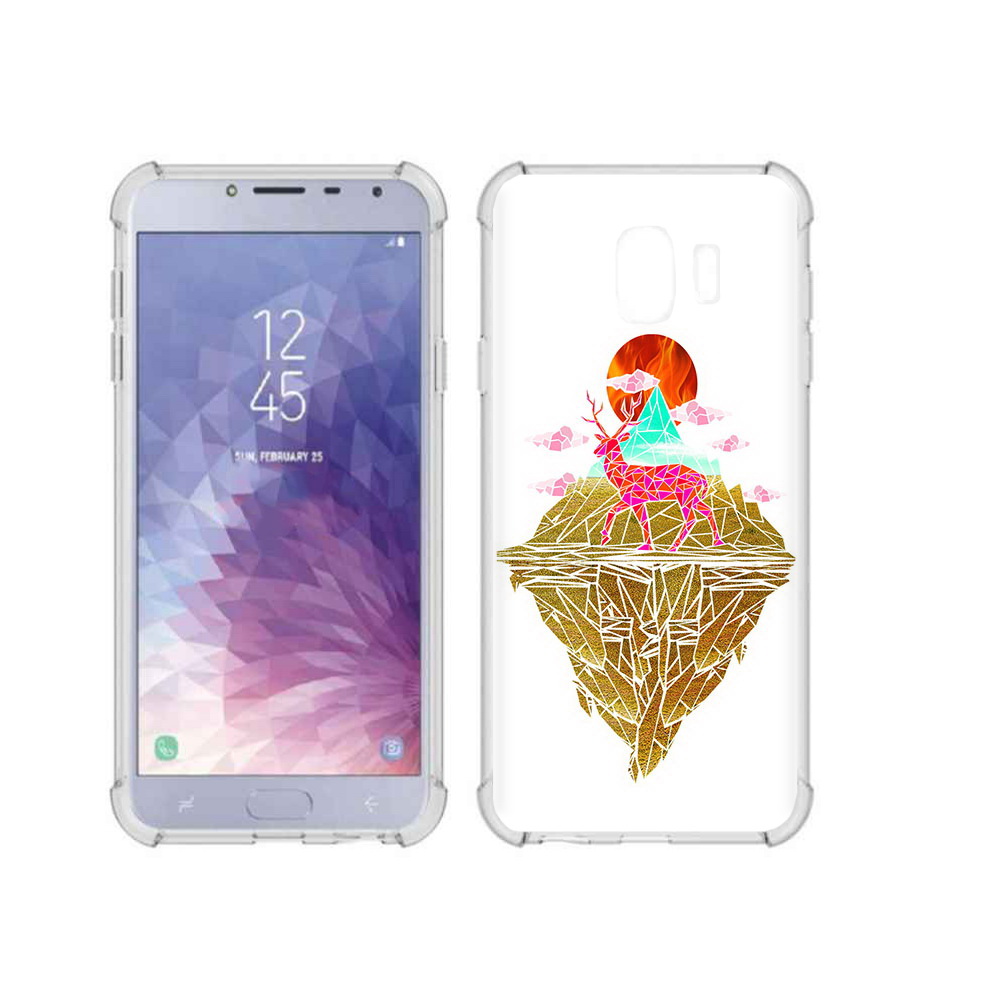

Чехол MyPads Tocco для Samsung Galaxy J4 (2018) розовый олень абстракция, Прозрачный, Tocco
