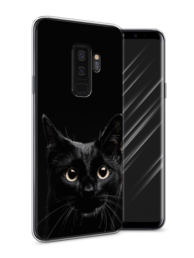 

Чехол Awog на Samsung Galaxy S9 + "Добрый кот", Черный, 25850-1