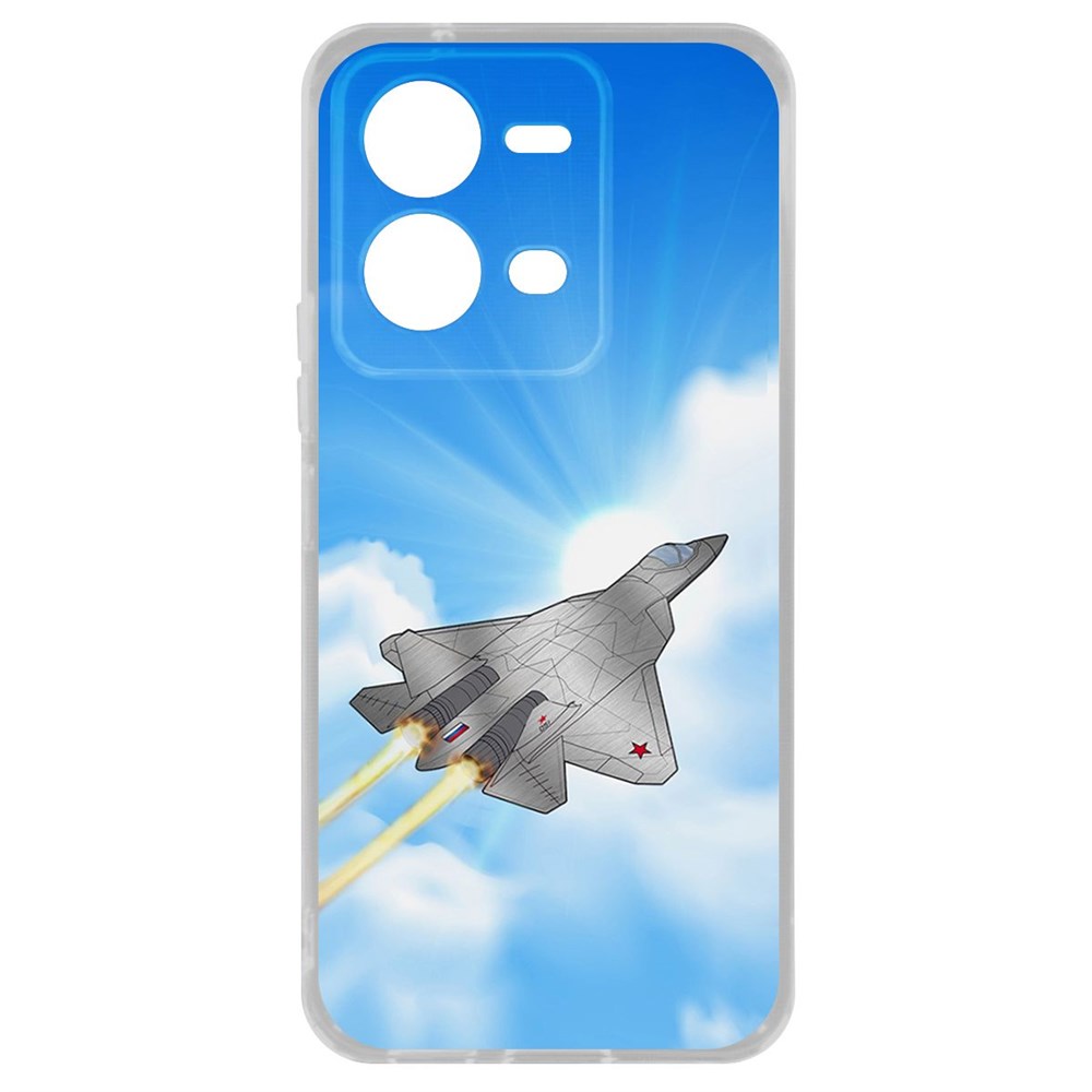 

Чехол СУ-57 для Vivo V25, Прозрачный
