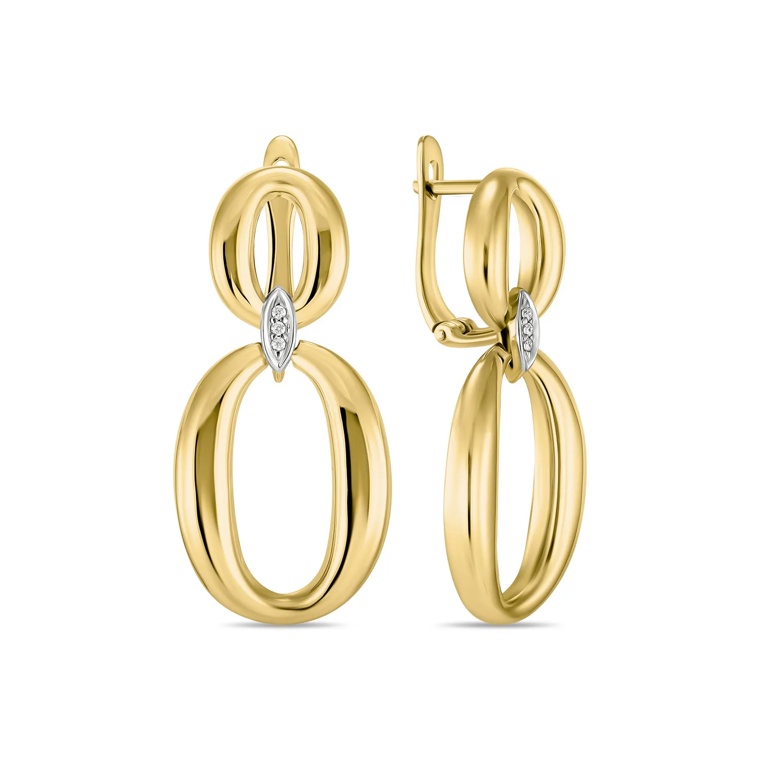 Серьги из золота с фианитом MIUZ Diamonds E01-Y-60377-Z