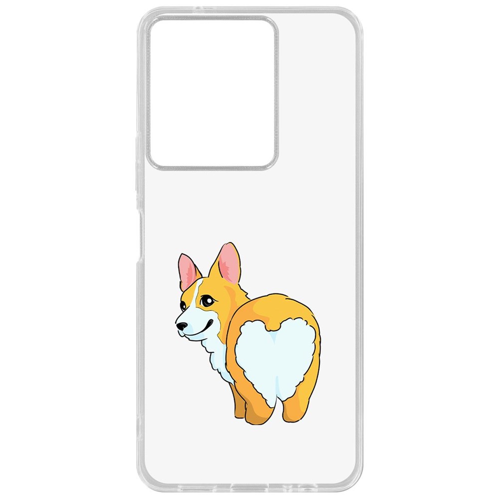 

Чехол-накладка Krutoff Clear Case Рисованный корги вид 2 для Vivo Y36, Прозрачный