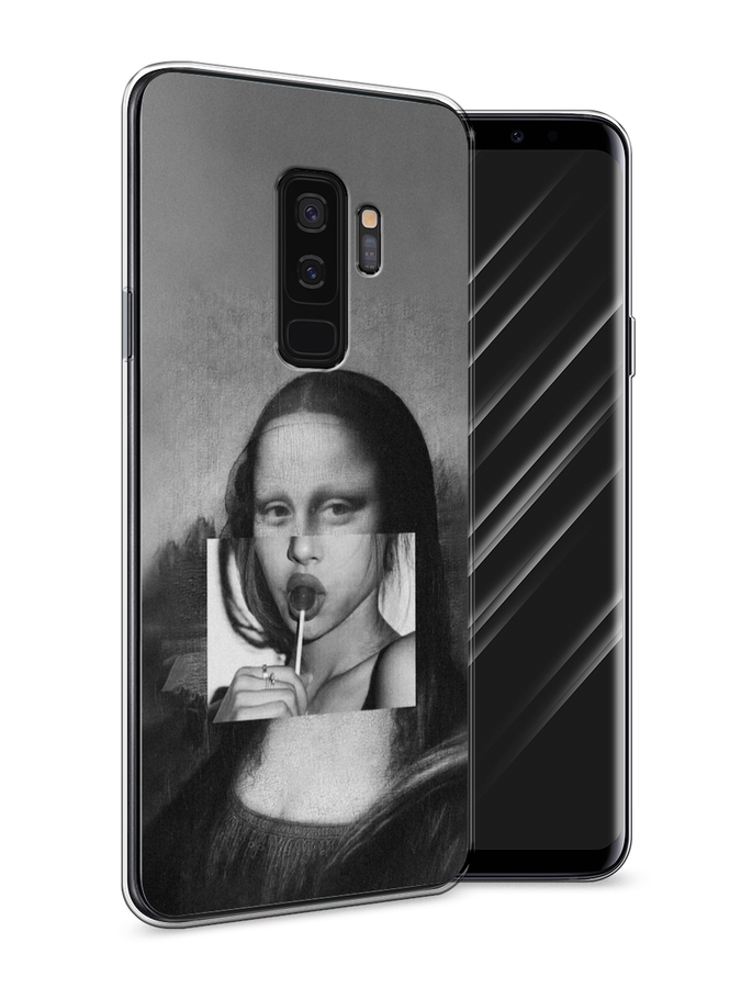 

Чехол Awog на Samsung Galaxy S9 + "Mona Lisa sucking lollipop", Серый, 25850-9