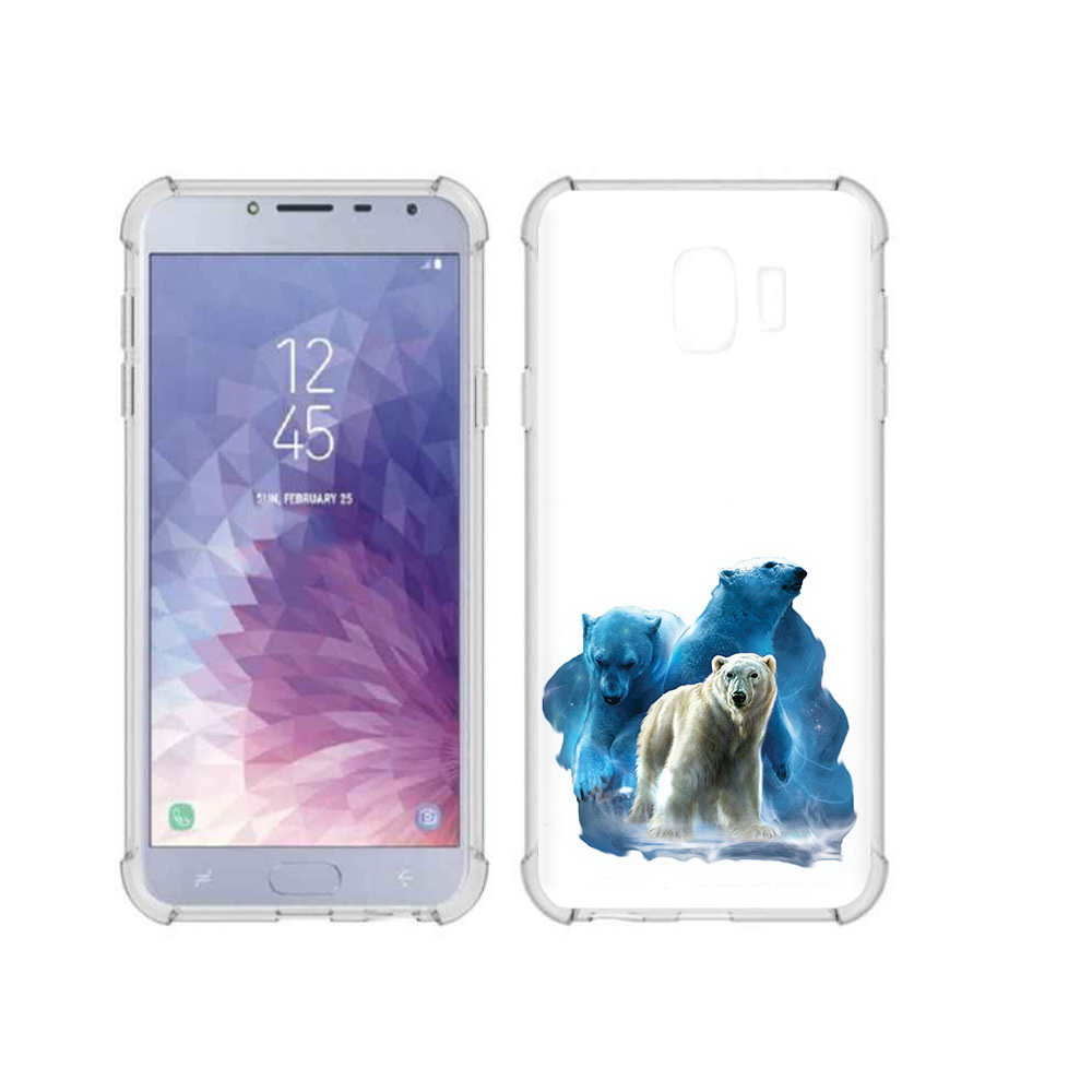 

Чехол MyPads Tocco для Samsung Galaxy J4 (2018) полярный медведь, Прозрачный, Tocco